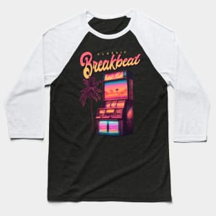 BREAKBEAT  - Palm Tree Arcade Baseball T-Shirt